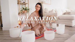 Sound Healing Guided Meditation  Singing Bowls Sound Bath for Relaxation  Leeor Alexandra