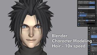 Blender Character Modeling - Hair 10x speed