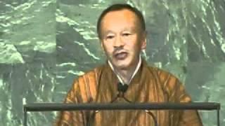 PM of Bhutan on Happiness vs Monster of Unsatiable Material Greed UN Sept 23 2011