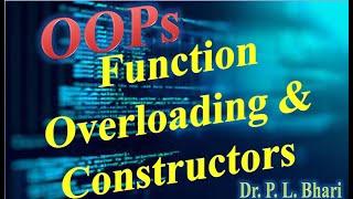 OOPs Lec 10 Function Overloading & Constructors