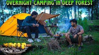 Overnight Camping In Deep Forest Of India  Explore Forest For Food  Cooking & Relaxing #vlog