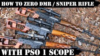 How to Zero ComBlock DMR  Sniper rifle with PSO1 Scope How to use PSO 1 scope