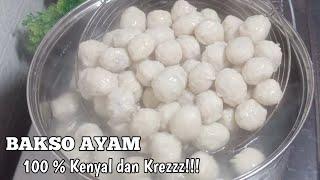 Resep Bakso Ayam Kenyal dan Kress Takaran Resep Pas lengkap dgn Tips Anti Gagal