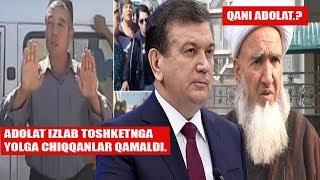 TOSHKENTGA ADOLAT IZLAB YURUSH QILGANLAR QAMALDI OTA OGLIGA NIKOX OQIGANI UCHUN QAMALDI.