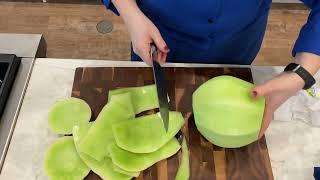 Cutting a Honeydew Melon