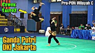 Tampil memukau  sampe salto tinggi  Ganda Putri DKI Jakarta Pra-PON 2019