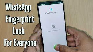 Enable WhatsApp Fingerprint Lock For Everyone  Step by Step