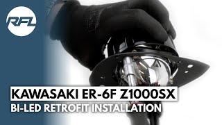 Kawasaki Ninja 650 R  ER-6F  Z1000SX 09-11 Bi-Led headlight upgrade kit - DIY Custom retrofit kit