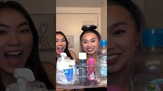 my 18 yo sister PICKY skincare routine 🫣 sensitive dry & eczema prone