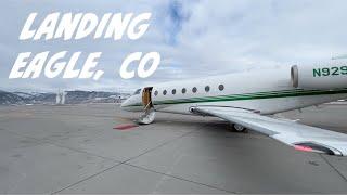 Private Jet Landing Eagle CO