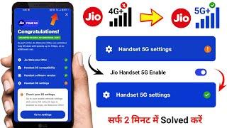 Jio 5G Handset Settings Problem  handset 5G settings not enabled jio  Jio 5G Network