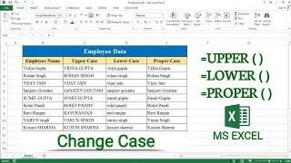 Excel Change Case - Uppercase Lowercase and Proper Case  Change Case of Text in MS Excel