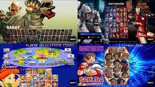 Street Fighter & MvC Evolution of Select Screen 1987-2018