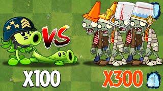 PVZ 2 Challenge - 100 Plants vs 300 Zombies Level 2 - Who Will Win?