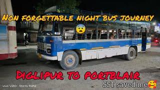 Terrible night bus journey from Diglipur to Portblair  #andaman #buslover #atr #night #geetanjali
