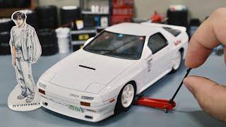 Ryosuke Takahashis Initial D FC3S Mazda RX-7 Model Car Full Build Step By Step ASMR