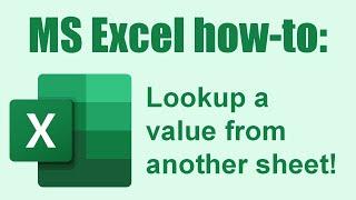 Excel lookup a value from another sheet