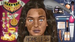 ASMR Animation Homeless woman Transformation  WOW Brain Makeup Animation ASMR