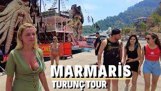 Marmaris Turunç Beach Tour  2022 Turkey 4K UHD 60 fps