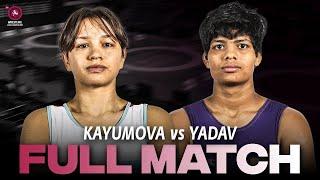 MATCH OF THE DAY P. YADAV IND vs. D. KAYUMOVA KAZ  2024 Asian Cships  Bronze Medal  WW 59Kg