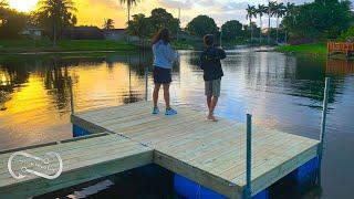 DIY   HOW TO BUILD A FLOATING DOCK BOAT IN 2 HOURS