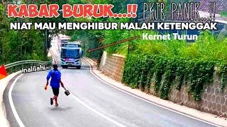 MENCEKAM‼️Bus medium ketenggak di tanjakan pkjr sampai lari 100 meter