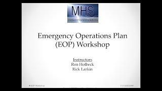 Emergency Operations Plan EOP Training