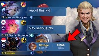 DAMAGE TIGREAL IN SOLO RANKED GAME? teammates auto trashtalk - Mobile Legends