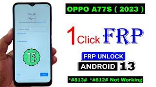 OPPO A77S Frp Bypass Android 13  New Trick 2023  Oppo A77s Gmail Account Lock Remove  Without Pc