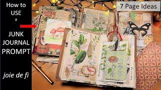 How To Use A JUNK JOURNAL PROMPT To Create An AWESOME Page ⭐