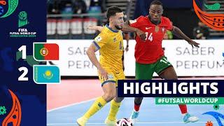 Portugal v Kazakhstan  FIFA Futsal World Cup 2024  Round of 16  Highlights