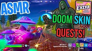 ASMR Gaming  Fortnite Unlocking Doctor Doom Skin Relaxing Gum Chewing  Controller + Whispering 