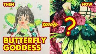 Drawing Butterfly Goddess - Then and Now  Huta Chan Studio