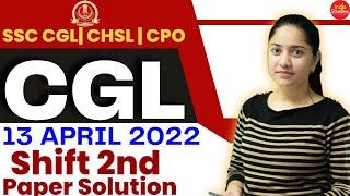 SSC CGL 13 April 2022 shift-2nd Paper Solution   Maths  By Mona Mam