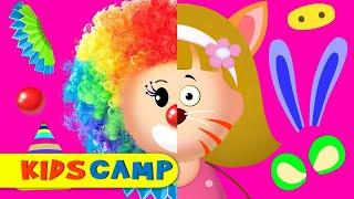 Funny Clown & Animal Face of Elly  Lets Make a Wrong Silly Face  Nursery Rhymes Songs
