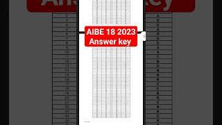 AI BE 18 2023 Answer key