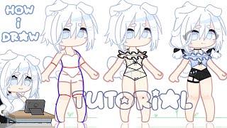 ˚ ₊• how i draw outfit... clothes tutorial  gacha clupcinnamoroll_official •₊˚