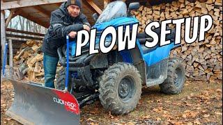 The ATV Snow Plow Setup Ill Use for my 14 Mile Driveway