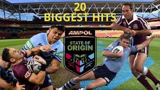 20 Biggest State Of Origin Hits Of All Time NRL - GGOA Clips #5