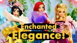 NEW Disney Princess ENCHANTED Elegance Ariel Mulan & Rapunzel Dolls REVEALED