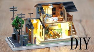 DIY Miniature Dollhouse Kit  Yamanos Home - Ancient Japanese House- Relaxing Satisfying Video