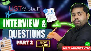 UST GLOBAL Automation Testing Interview Questions  API Testing Java Selenium - Part-2