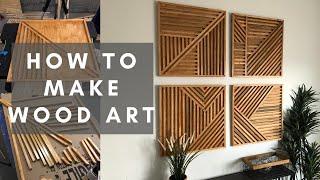 How To Make Geometric Wood Wall Art DIY