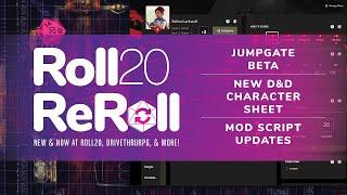 Roll20 ReRoll 9 Jumpgate Beta New D&D Character Sheet Mod Script Updates