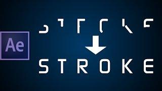 Simple Text Stroke Reveal Effect - After Effects Tutorial