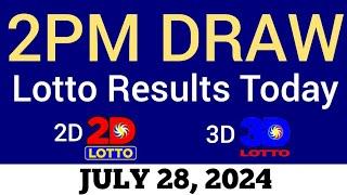 Lotto Result Today 2pm Draw July 28 2024 Swertres Ez2 PCSO Live Result
