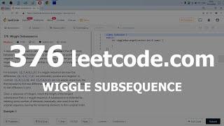 Разбор задачи 376 leetcode.com Wiggle Subsequence. Решение на C++