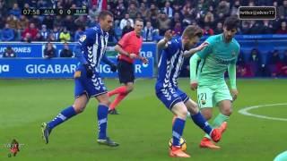 مباراة برشلونة وديبورتيفو الافيس 6-0 الشوط الاول  الدوري الاسباني11-02-2017-HD