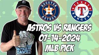 Houston Astros vs Texas Rangers 71424 MLB Pick & Prediction  MLB Betting Tips