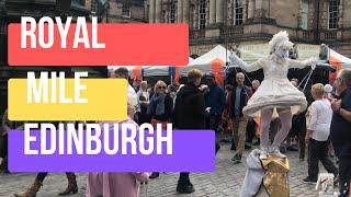 Edinburgh Walking Tour 4K - Royal Mile  Treadmill Video
